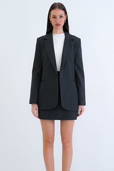 VAGGON Single Button Blazer Jacket