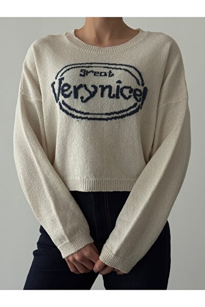 Quzu Printed Seasonal Sweater