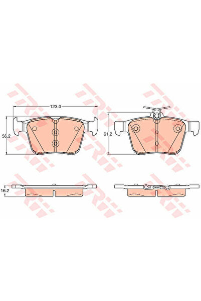 TRW Σετ τακάκια, δισκόφρενα GDB1957