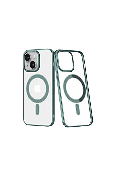 eco port غطاء حماية لهاتف آيفون 14 بلس من إليمنت مغناطيسي آمن - أخضر تنوب