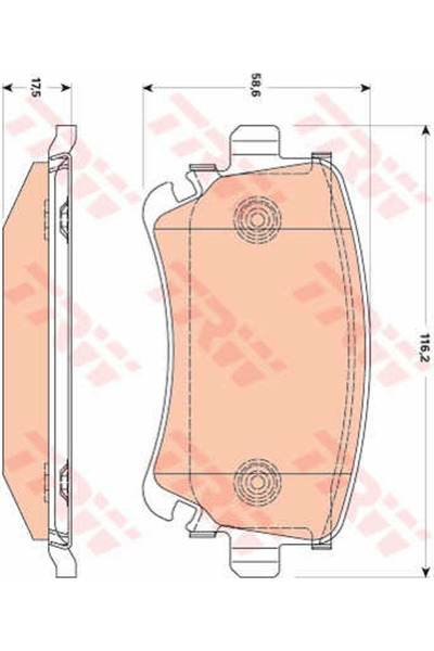 TRW Set plăcuțe de frână, frână cu disc GDB1769
