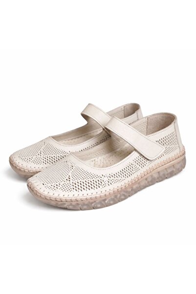 RoseVeno Дамски ежедневни обувки от естествена кожа с велкро закрепване, плос...