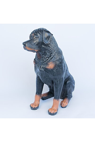 OEM Decoratiune pentru gradina, tip caine rottweiler, 50 cm x 26 cm x 57 cm