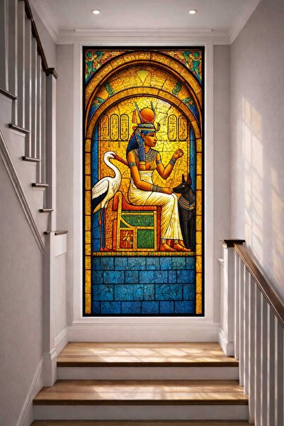 burawall şeffaf vitray desen yapışkanlı cam folyo 90cmx 2 metre