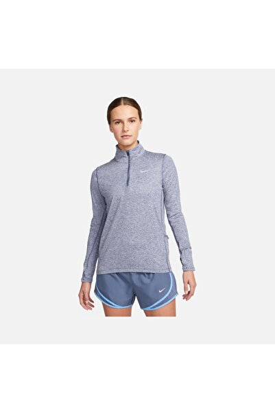 Nike Element Dri Fit Women's Running Top - High Neck - Fingerhole Sleeves (Cu...