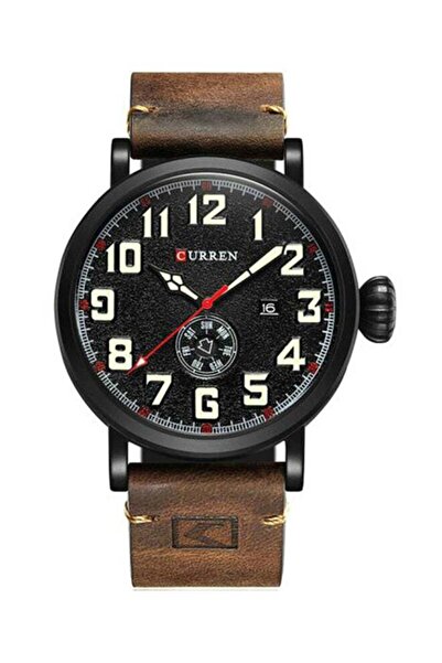 Curren Men's Water Resistant Leather Chronograph Watch