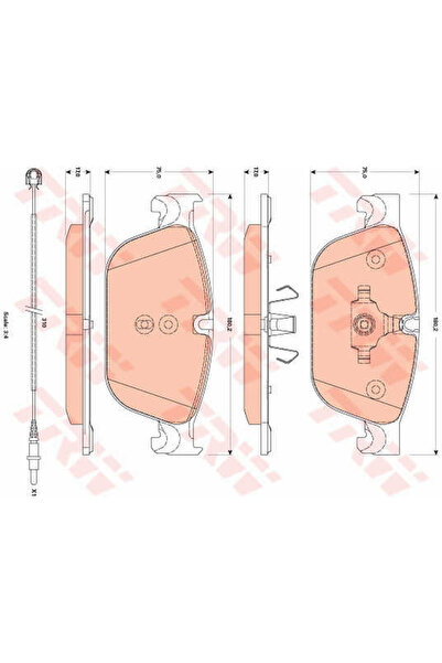 TRW Set plăcuțe de frână, frână cu disc GDB1889