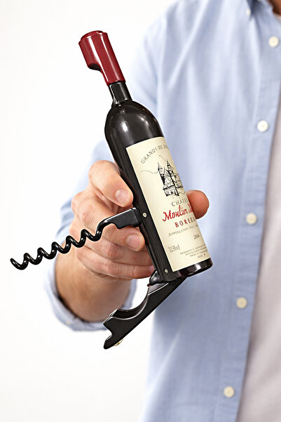 CİYU TİCARET Şişe Şeklinde Açacak Tirbuşon Açacak Katlanır Açacak