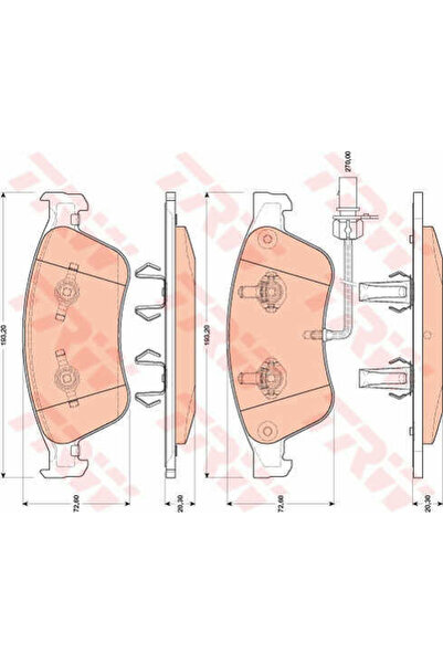 TRW Set plăcuțe de frână, frână cu disc GDB1811