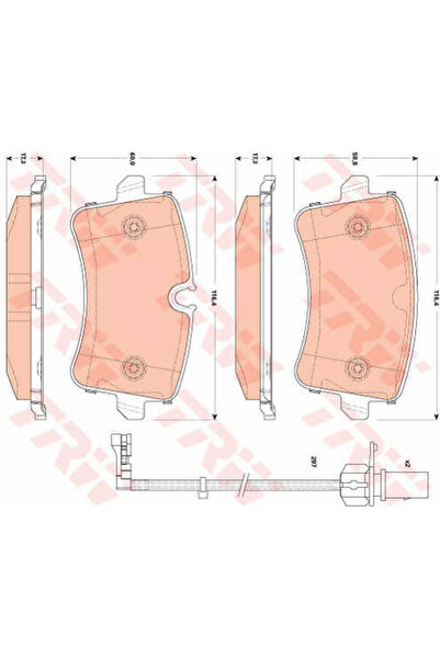 TRW Set plăcuțe de frână, frână cu disc GDB1866