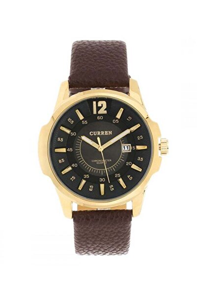 Curren Men's Water Resistant Analog Watch 8123 - 48 mm - Brown