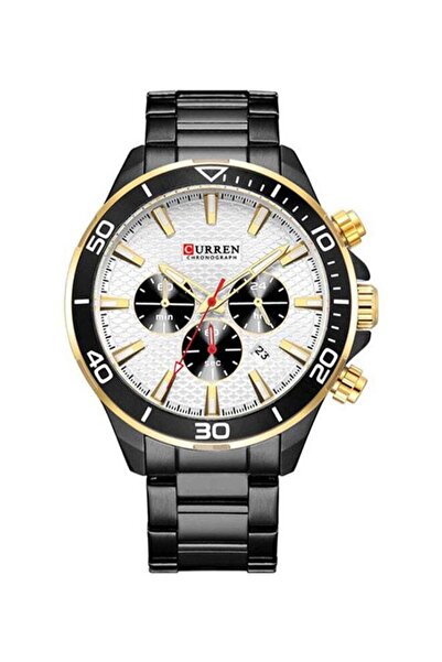 Curren Men's Metal Analog Watch 8309 - 48 mm - Black