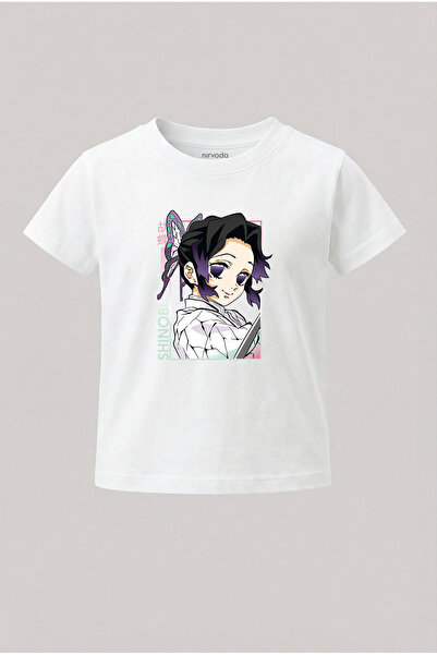 nirvoda Παιδικό μπλουζάκι Shinobu Kocho Kimetsu no Yaiba με στάμπα