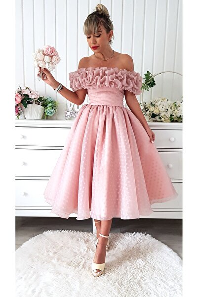 Voguesta Beatriz Pink Organza Occasion Dress