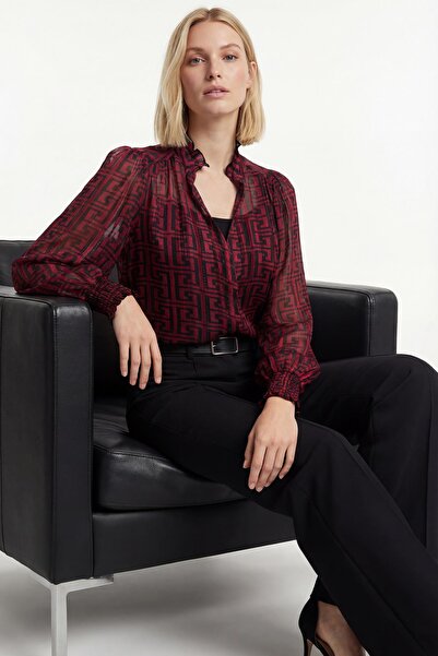 Journey Hakim Yaka-İçi Atlet Detaylı, Şifon Bluz