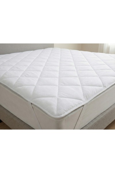 NESCO 160x200 Yatak Pedi, Organik Yatak Koruyucu, Yıkanabilir Elyaf Dolgulu Y...