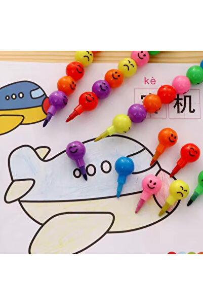 CT STONES مجموعة أقلام تلوين على شكل بيض مع 4 إيموجي