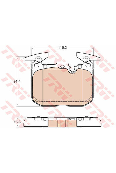 TRW Σετ τακάκια φρένων, δισκόφρενα GDB1943
