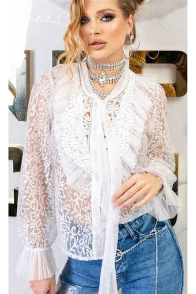 Mad Diva White Shirt With Embroidery, Paola