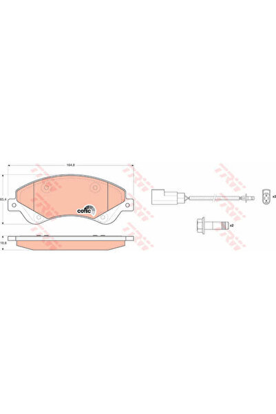 TRW Σετ τακάκια φρένων, δισκόφρενα Gdb1723 Ford Transit Tourneo Bus/Transit B...