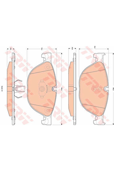 TRW Set plăcuțe de frână, frână cu disc GDB1838