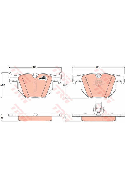 TRW Set plăcuțe de frână, frână cu disc GDB1727
