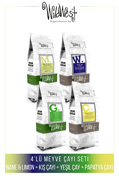 WildWest مجموعة سيمونيلي المكونة من 4 قطع من الشاي العشبي الطبيعي |   الشاي ا...