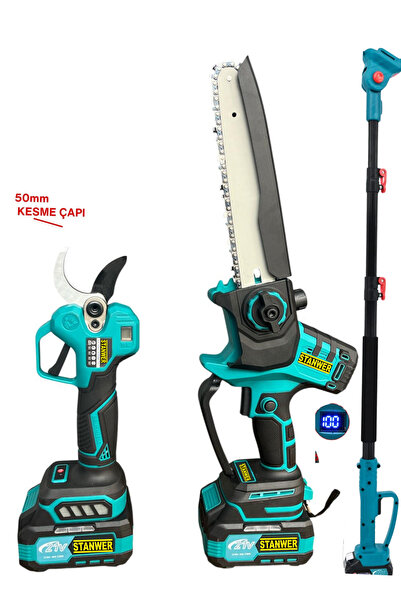 STANWER 3 LÜ BUDAMA SETİ VE BUDAMA MAKASI EN BÜYÜK VE EN GÜÇLÜ MODEL 2 METRE ...