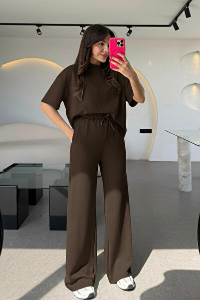 YAKAMEL Set de vară pentru femei, model Trend, cu top și pantaloni