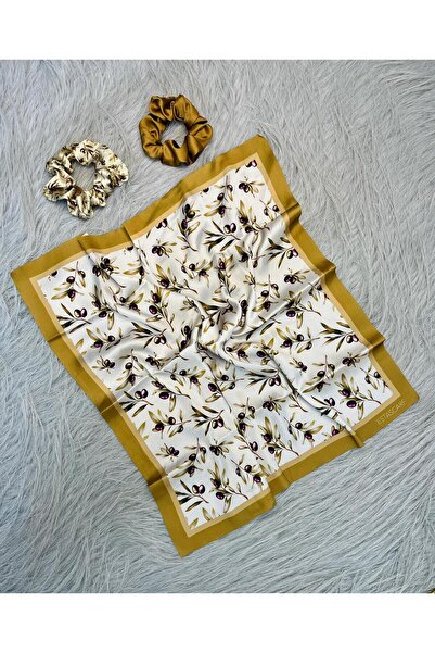 tarzınısec Set de eșarfă și cataramă tip bagel, cu imprimeu digital, de culoa...