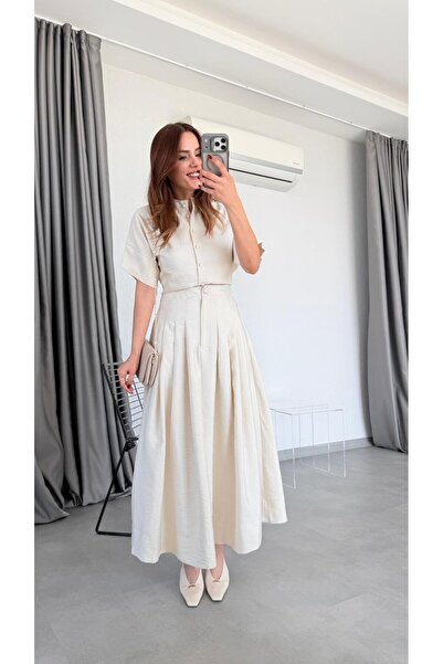 pelin yıldız butik Fury Kloş Etek Gömlek Takım