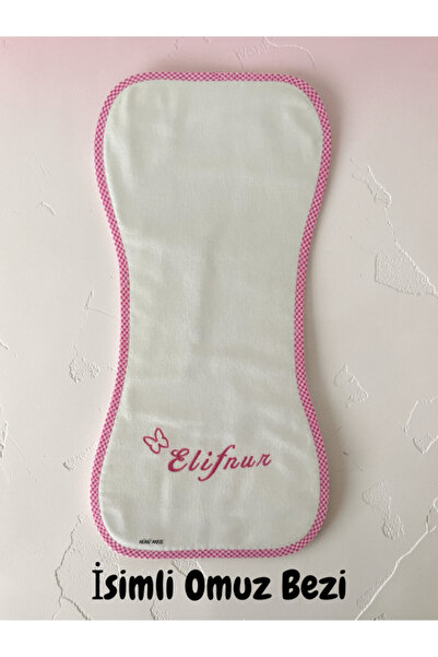 NÜNÜ ANNE , İsimli Alezli Pazen Bebek Omuz Mendili, %100 Pamuklu Sıvı Emici /...