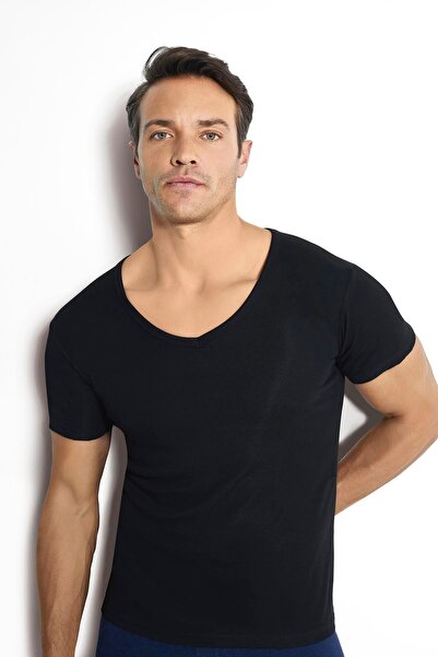 Jiber 162 Премиум мъжко термо бельо с къс ръкав, V-образно деколте, което не ...