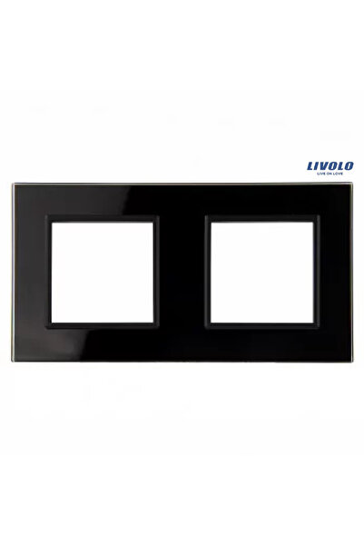 Other Ramă cu soclu pentru două persoane din sticlă neagră Livolo