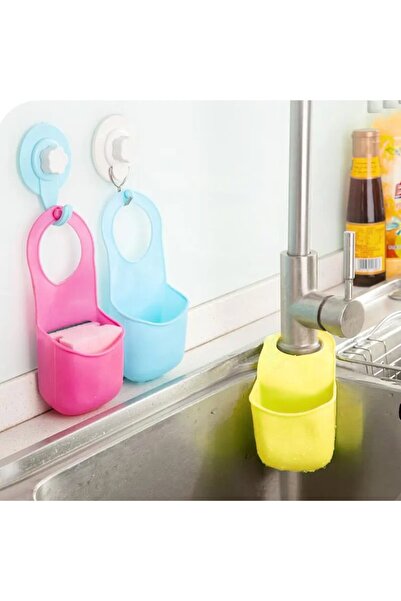 PROCART Dish sponge holder, drain holes, clamping ring, silicone Blue