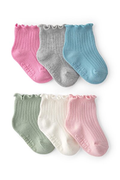 Carter's Baby Girl 6-Piece Socks 0-12 Months Multi-Colored