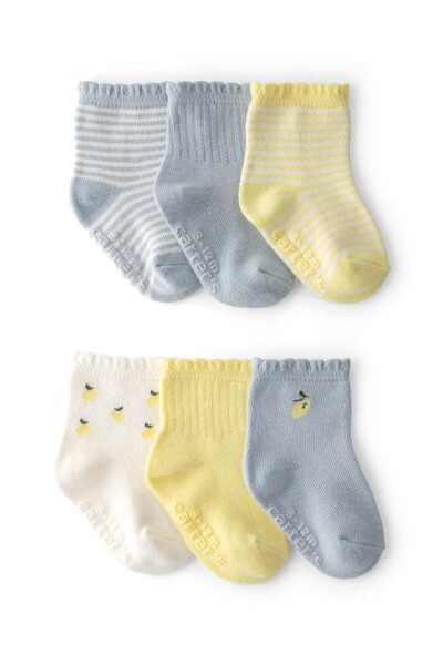 Carter's Baby Girl 6-Piece Socks Newborn-24 Months Multi-Colored