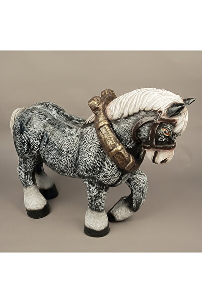 OEM Garden decoration, horse-shaped, gray, 62 cm x 55 cm