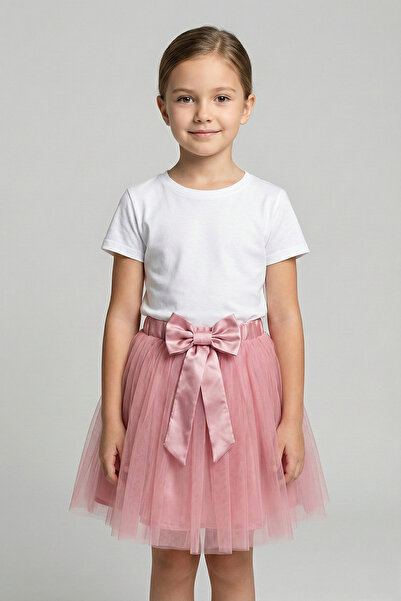 nacar çarşı Girl's Pink Tutu Skirt Tulle Skirt April 23 October 29 Show Skirt