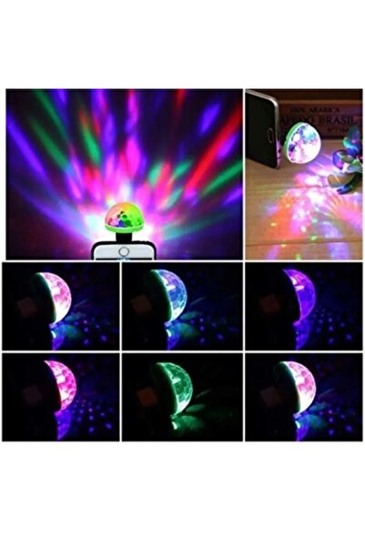 Happyland Mini Led Disko Topu 4 w Led Small Magic Ball Sihirli Disko Topu Ara...