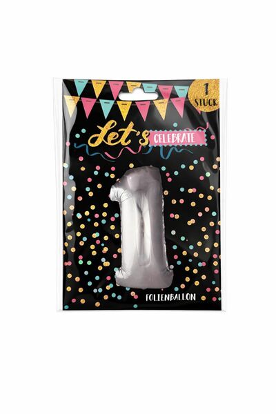 Party Decorative foil balloon in the shape of the number 1