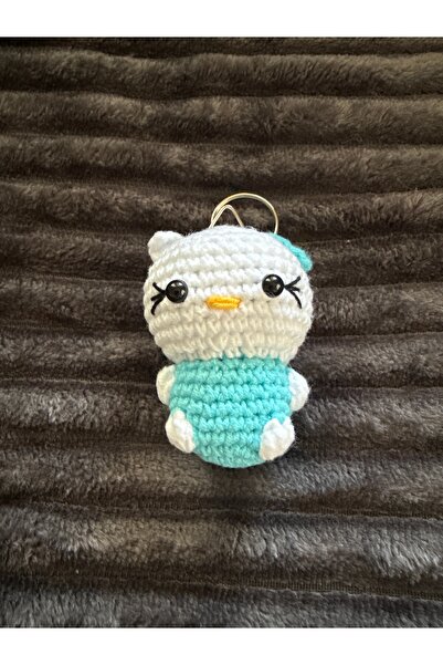 amigurumibaby سلسلة مفاتيح محبوكة على شكل هيلو كيتي أميجورومي