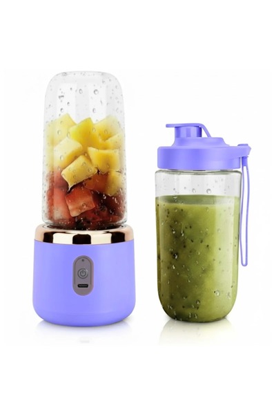 Promagg Mini portable blender with 2 containers, 400 ml, 6 blades, USB-C powe...