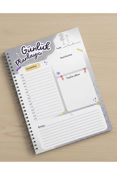 İmajmix A5 Daily Agenda Notebook - Hourly Plan - 30 Sheets - 120 Gr Premium P...