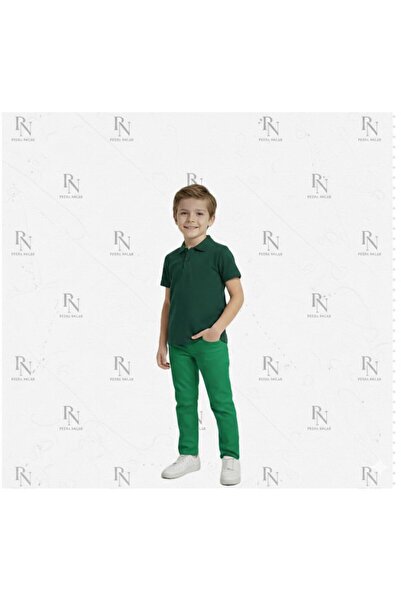 NACAR STYLİSH Boys' Polo Collar T-Shirt and Pants Set