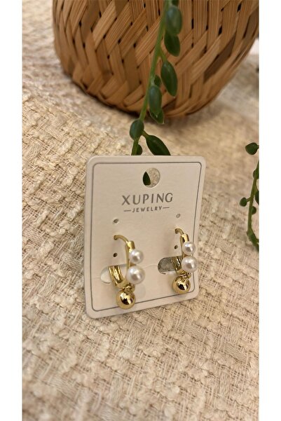 MU&ME BOUTİQUE Earrings Hoop Small Pearl Xuping