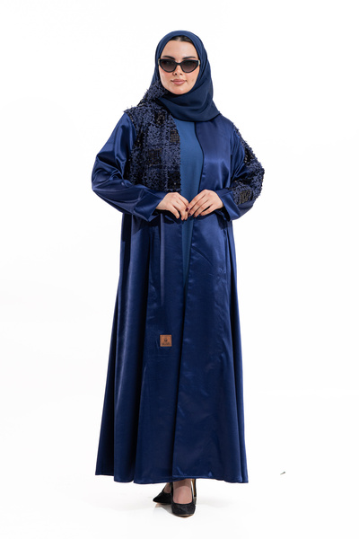 Hasnaa Abaya Abeer navy blue summer abaya