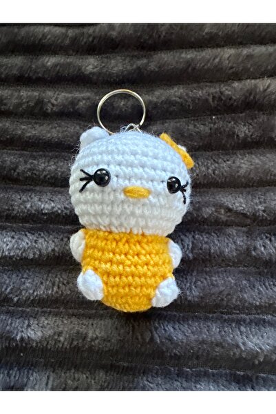 amigurumibaby سلسلة مفاتيح محبوكة على شكل هيلو كيتي أميجورومي