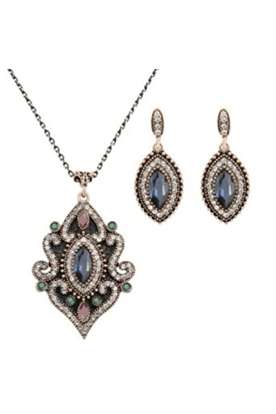 CRM Set of Jewelry for Women, Necklace with Pendant and Earrings, CRM, 51 cm,...