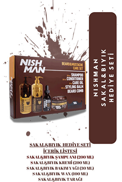 NISHMAN SAKAL BIYIK BAKIM HEDİYE SETİ